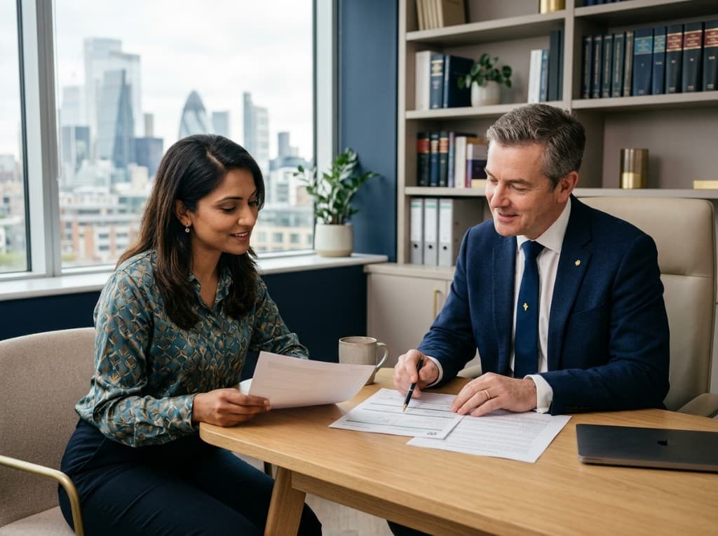 HS Immigration Consultants adviser in consultation with a client